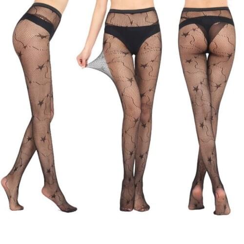Tempting Fishnets Lace Fishnet Thin Stockings Hollow Hole Meteor Shooting Star Hot Fire Designer Thigh High Over Knee Sexy Long