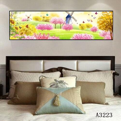 Modern Abstract Oil Painting Print on Canvas Grassland Scenery Tree Landscape Canvas Art Printing Wall Art Picture for HomeDecor