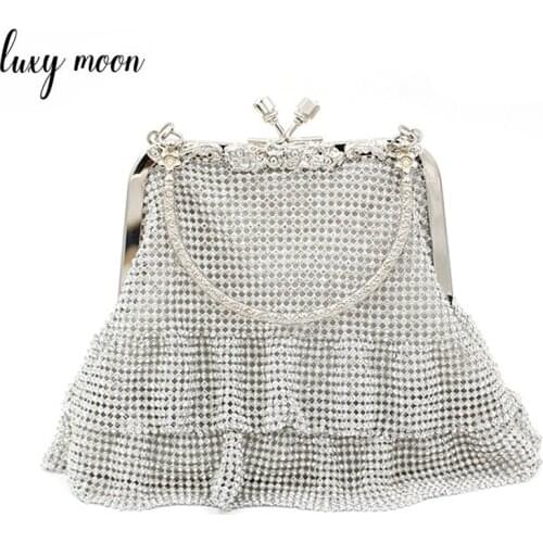 Diamond Beaded Handbag Mini Totes Fashion Evening Clutch Bag Female Chain Shoulder Bag Party Purse Exquisite Wedding Bag ZD1188