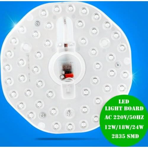 Led panel Circle Ring lights 12W 18W 24W AC180V-265V 220V SMD2835 LED Round Ceiling optical lens module Lamp Board Circular