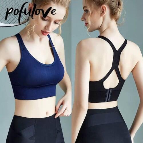 Tube Tops Sports Bra Fitness Vest Push Up Bras Women Running Yoga Gym Underwear Top Plus Size Wireless Breathable Sportswear