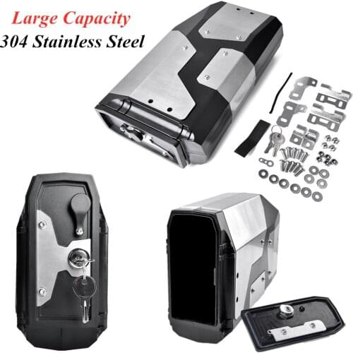 Decorative Stainless Steel Tool Box Toolbox Left Right For BMW R1200GS ADV LC Adventure R1250GS 2004-2019 for BMW side bracket