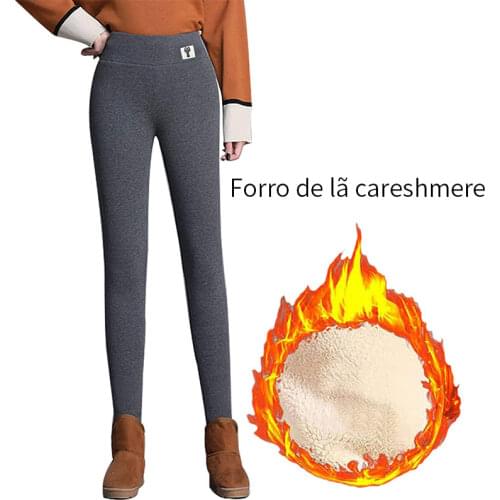 Womens Leggings Winter Velvet Warm Pants High Waist Plus Size S To 5XL Comfort Keep Warm Strecth Cashmere Leggings Women Pants