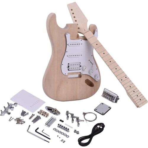 1Set Professional Unfinished DIY Electric Guitar Kit Gifts for Guitar Lovers Music Lovers