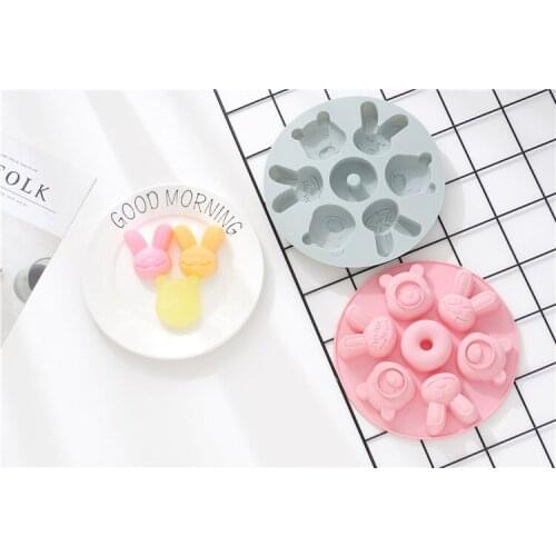 1PC Silicone Fondant Cake Decorating Mold Chocolate Polymer Clay Mould Animal Cake Tool Bakeware Ice Cream Cake Mould QA 164