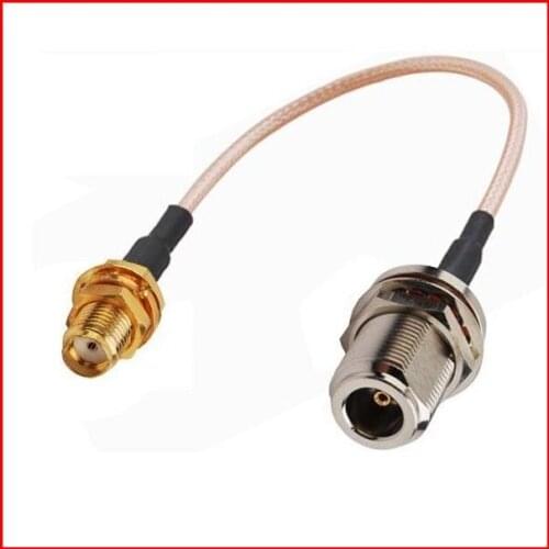 10 pcs 20CM RF Jumper Cable N Female bulkhead to SMA Female COAXIAL Cable RG316