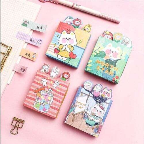 10packs Per Lot Cat Memo Pad Kawaii Stationery Creative Small Fresh Collage Scrapbook Stationery School Handbook Paper