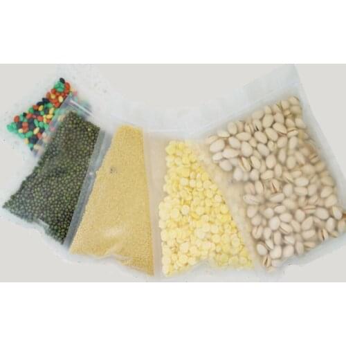 100pcs In/ 9sizes Free Shipping Frosted Matte Plastic Kitchen Storage Package Zipper Lock Packaging Bags Flat Bottom Heat Seal