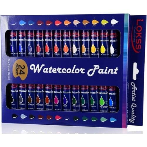 12ml 24 Colors Professional Acrylic Paint Draw Painting Pigment Water Resistant