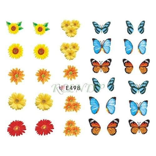 3D Nail Sticker all decoration Umbrella rainbow Nails Art Pegatinas Sliders Adhesive Tips Manicure Wraps Foil Tools