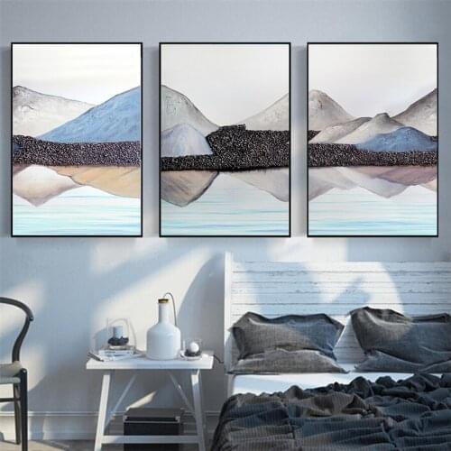 Canvas Painting Abstract Mountain Poster and Print for Living Room Bedroom Decorative Nordic Picture Wall Art Home Decoration