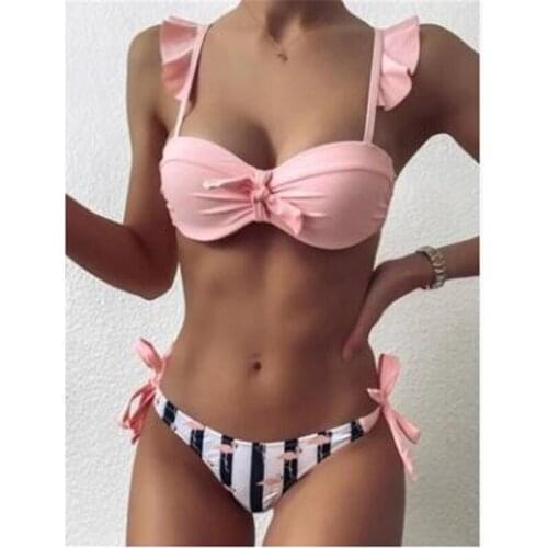 Ruffle Bikini 2021Sexy Swimsuit Women New Summer Push Up Bikini Brazilian Bathing Suit Cute Swimwear Women Swimsuits Beachwear