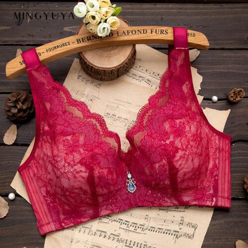 Summer New Sponge-Free Rimless Bra Thin Large Size Fat mm Thin Full Cup Breast Holding Adjustable Underwear