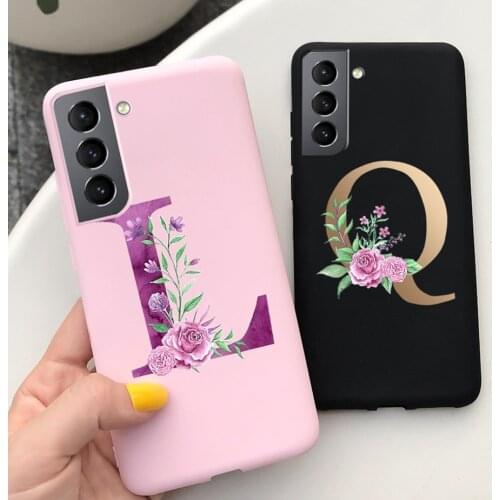 Cute Letters For Samsung S21 Case S21+ S21 Plus SM-G996B Soft Slim Fundas Phone Cover For Samsung Galaxy S21 Plus S21 Ultra Case