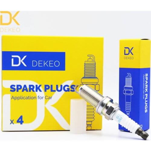 DEKEO Spark plug Double Iridium for Honda Insight 2010 EX EX (NAVI) LX Insight 2011 DX EX EX (NAVI) LX DILFR6F11G 4PCS