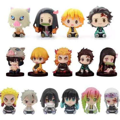 Anime Figure Demon Slayer kimetsu no yaiba Kamado Nezuko Hashibira Inosuke Figurine Agatsuma Zenitsu Tanjirou Action figure