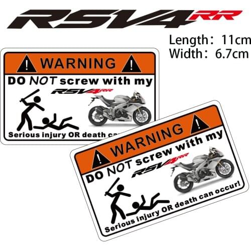 KODASKIN 2 Pieces Do Not Screw Warning Sticker Decal for Aprilia RSV4RR