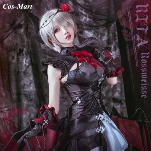Game Honkai Impact 3rd Rita Rossweisse Cosplay Costume Fashion Black Combat Uniform Female Party Role Play Clothing S-L