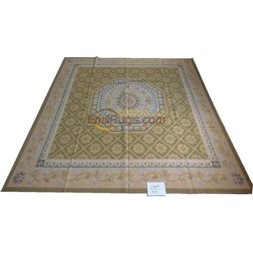 Rug for living room aubusson rug handmade woolen carpets 284 10x10 gc125aub yg15