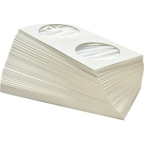 50PCS Square Cardboard Coin Holders Coin Supplies Coin Album Collection Lighthouse Stamp Coin Holders Cover Case 23/27/33/35mm