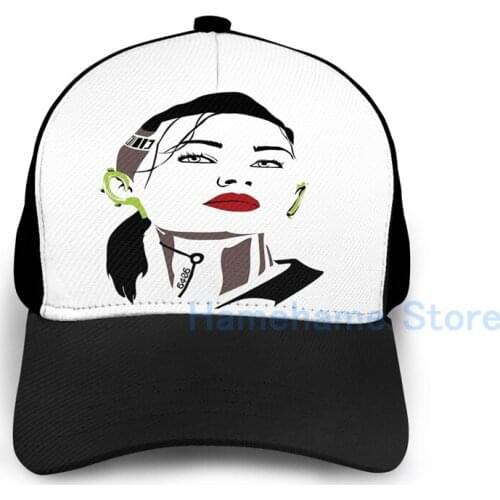 Fashion Mass Effect - Jack Subject Zero Basketball Cap men women Graphic print black Unisex adult hat
