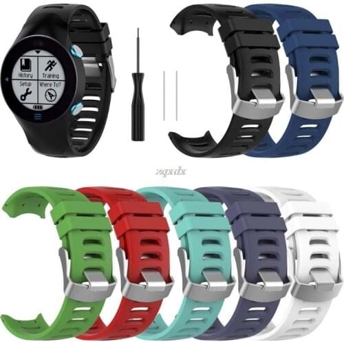 New Replacement Watch Band For Garmin Forerunner 610 Smart Watch Strap Rubber Watchband Black High Quality Silicone Bracelet