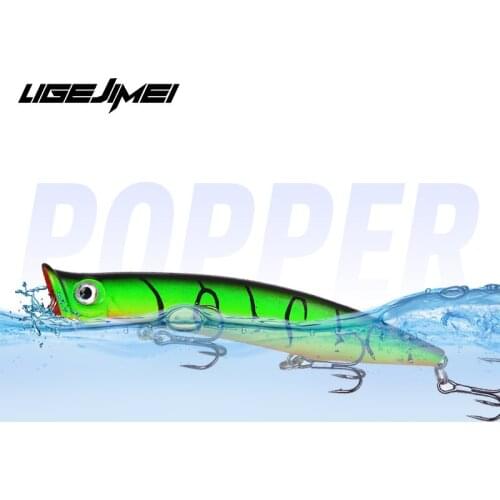 Popper Fishing Lure Mer Bait Wobbler Iscas Artificiais 13g 4.3in Top Water Lure 1pcs Saltwater Whristle Swimbait Catfish Trout