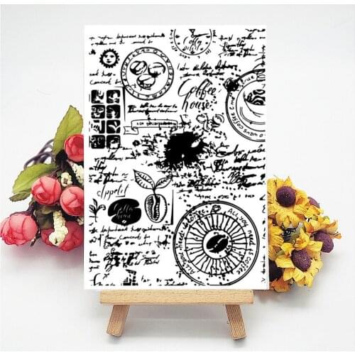 11*16CM Sprouted Text Transparent Clear Stamps / Silicone Seals Roller Stamp For DIY Scrapbooking Photo Album/Card Making