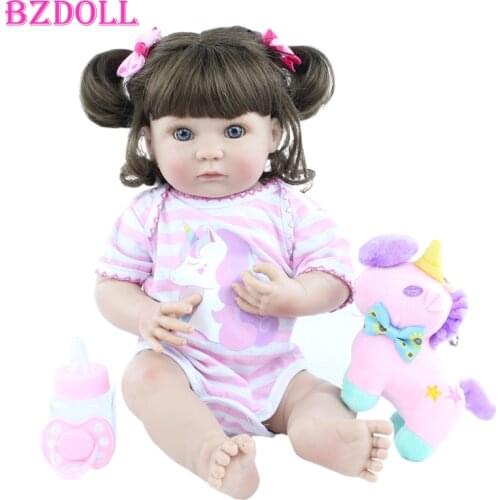 Lifelike 40 CM Full Silicone Reborn Doll Like Real Vinyl Mini Babies Bonecas Child Bathe Dress Up Education Toy Birthday Gift
