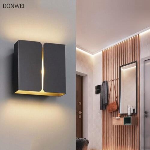 Modern Led Wall Lamp Aluminum 6W Wall Sconces Indoor Stair Light Fixture Bedside Loft Living Room Up Down Home Hallway light