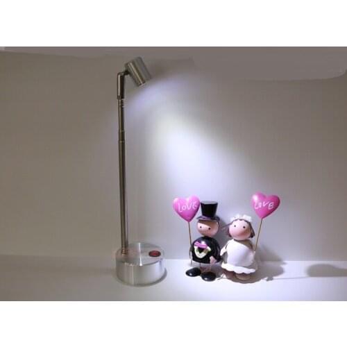 Dry battery lamp LED Spotlight lamp exhibition telescopic cabinet lamp jewelry lattice shop lamp post aluminum lights Multicolo