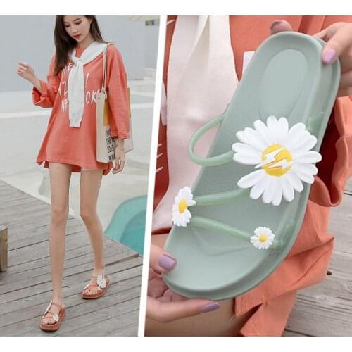 Women Sandals Platform Sandals Shoes Women Bow 2021 Summer Sandals Slipper Indoor Outdoor Flip-flops Beach Shoes Female Slippers