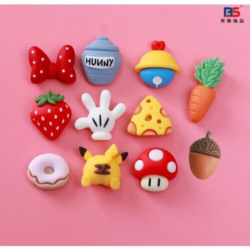 10Pcs Kawaii Cute Mixed Resin fruit popsicle Flatback Cabochons Scrapbooking DIY Jewelry Craft Decoration Accessories