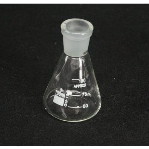 100ml Quickfit 24/29 Joint Lab Conical Flask Erlenmeyer Boro Glass Graduated