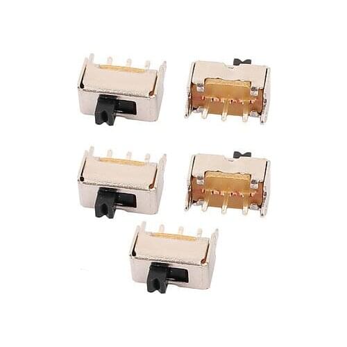 100Pcs SS-12D07 2 Position 3P SPDT Mini Slide Switch Latching Toy Switch 4mm High Side Knob