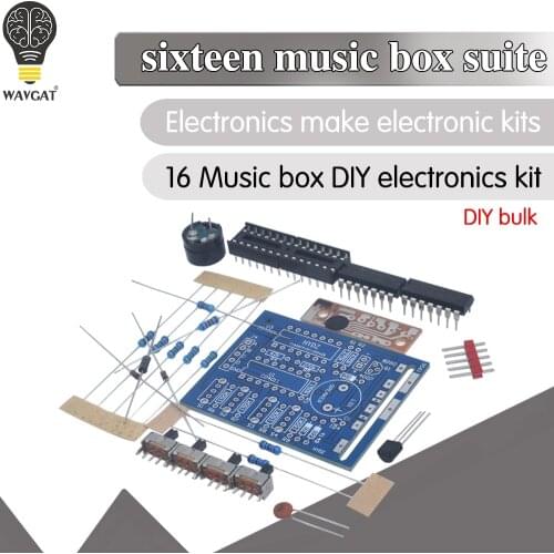 16 Music Sound Box BOX-16 Board 16-Tone Electronic Module DIY Kit Parts Components Soldering Practice Learning Kits for Arduino