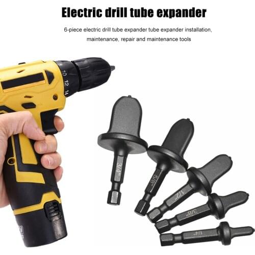 5pcs Hexagonal Handle Tube Expander 3/4 5/8 1/2 3/8 1/4 InchAir Conditioner Conditioning Swaging Tool Flaring Spin Set