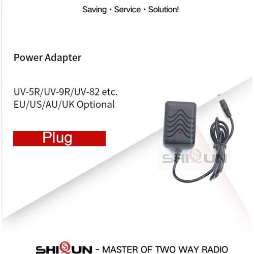 EU/US/AU/UK Power Adapter for Baofeng UV-5R UV-82 BF-F8HP UV-82HP UV-9R Plus UV-6R UV-5RE UV-5RA UV-XR Original Charger Plug