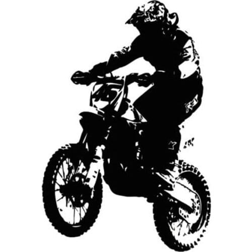 Car Sticker Creative Fun Motorcycle Fashion PVC Car Decoration Accessories Sticker Cover Scratch Black/White, 19cm*13cm