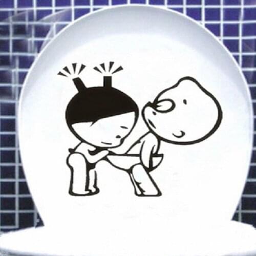 Free Shipping Funny Cute Quote Toilet Bathroom Wall Sticker Removable Decal For Home Decoration Vinyl Art Wallpaper Y-287