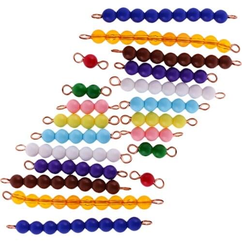 Montessori Beads Bar 1-10 Mathematic Material 20pcs Kids Education Toy Gifts Learning Math Toy