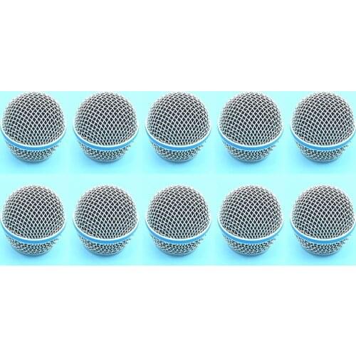 Fast Shipping 10pcs/lot Professional Replacement Ball Head Mesh Grille Accessories for Shure BETA58 BETA58A SM58 SM58S SM58LC