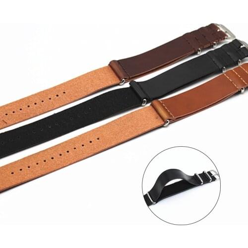 4 Style 18mm/20mm/22mm/24mm Men And Women Fashion Universal Black And Brown PU Watch Replacement Accessories
