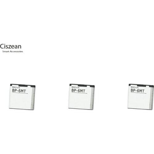 Ciszean 3pcs/lot BP-6MT / BP 6MT / BP6MT Replacement Battery For Nokia 6720 5610 6110 6720C E51 N78 N82 N81 1050mAh