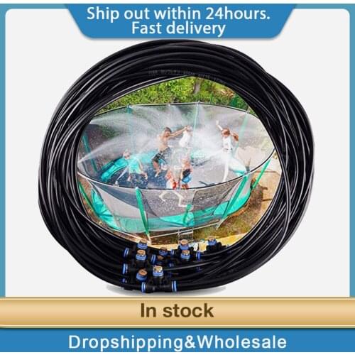 Childrens Trampoline Sprinkler Durable Safe Multifunctional Water Cooling Pipe Toy for Outdoor Garden Yard Park