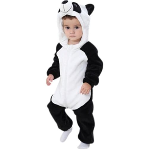Kids Costume Cartoon Animal Rompers Infant Toddler Child Jumpsuit Onesie Flannel Halloween Fancy Dress