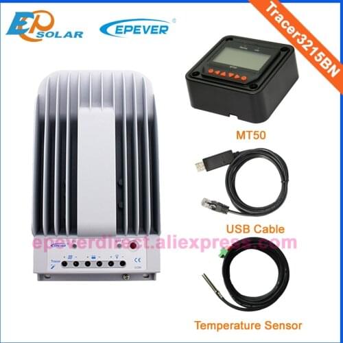 EPEVER MPPT Tracer3215BN 30A 30amp solar controller MT50 remote meter with USB and temperature sensor