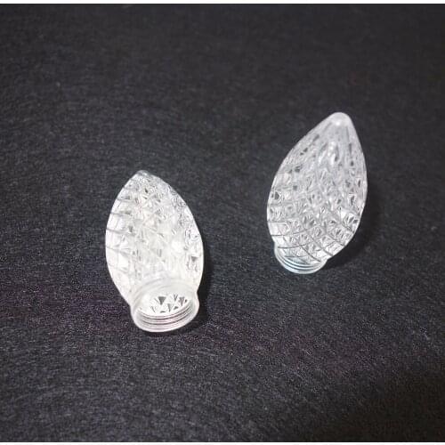 Faceted White C7 covers;100pcs/set