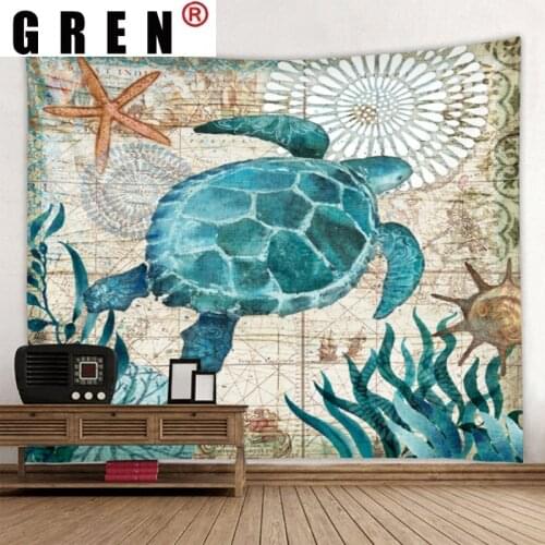 GREN China Mountain Landscape Tapestry Hanging Covering Rugs Background Cloth Beach Mat Blanket Art Bedroom Living Home Decor