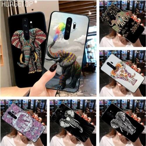 HUAGETOP Indian Animal Elephant Totem Luxury Unique Phone Cover for Redmi Note 9 8 8T 8A 7 6 6A Go Pro Max Redmi 9 K20 K30